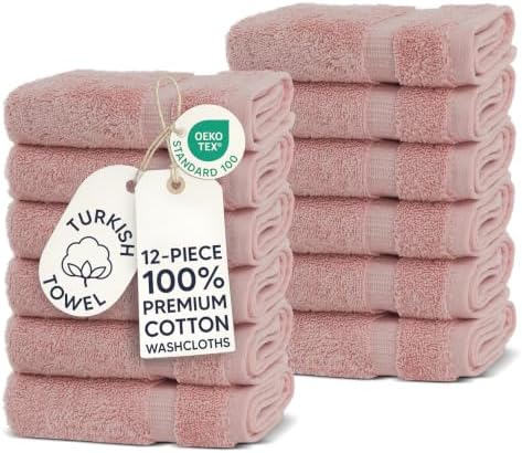 100% Cotton 12-Pack Washcloths 13x13