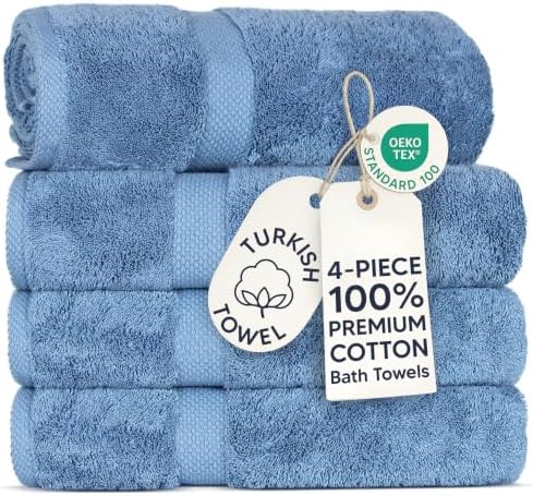 100% Cotton 4-Pack Large Bath Towels 28x59