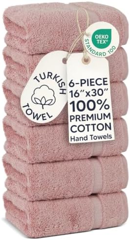 100% Cotton 6-Pack Hand Towels 16x30
