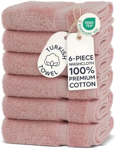100% Cotton 6-Pack Washcloths 13x13