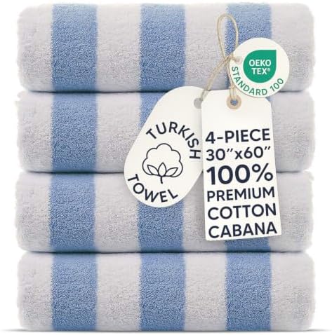 Premium Quality 100% Cotton Turkish Cabana Thick Stripe Poo…